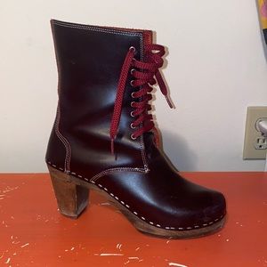 Maguba Swedish clog lace up boot